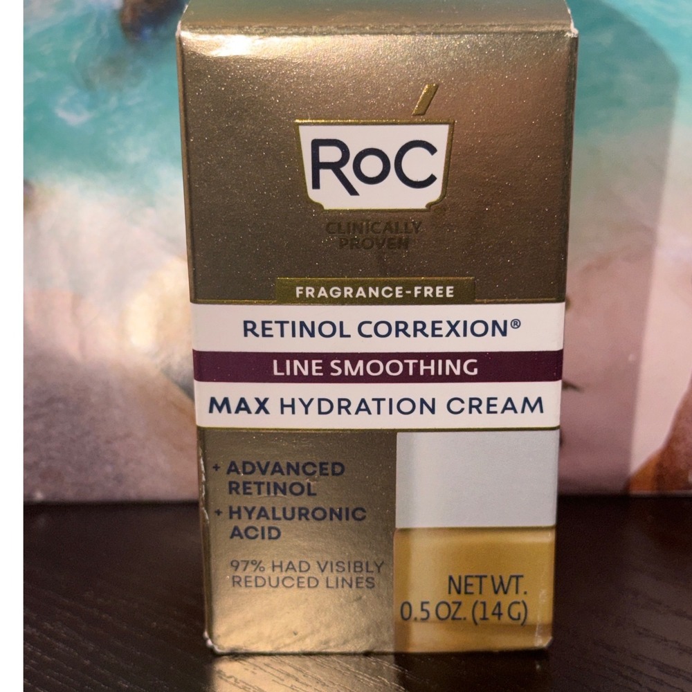 RoC Retinol Correxion Line Smoothing Max Hydration Cream Fragrance Free 0.5oz